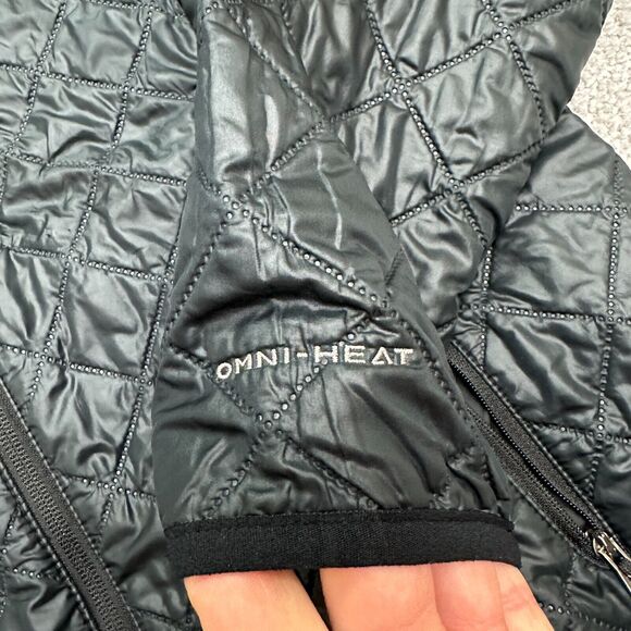 Columbia Omni Heat Quilted Jacket Womens Small Black Full Zip Pockets Outdoor - Picture 6 of 16